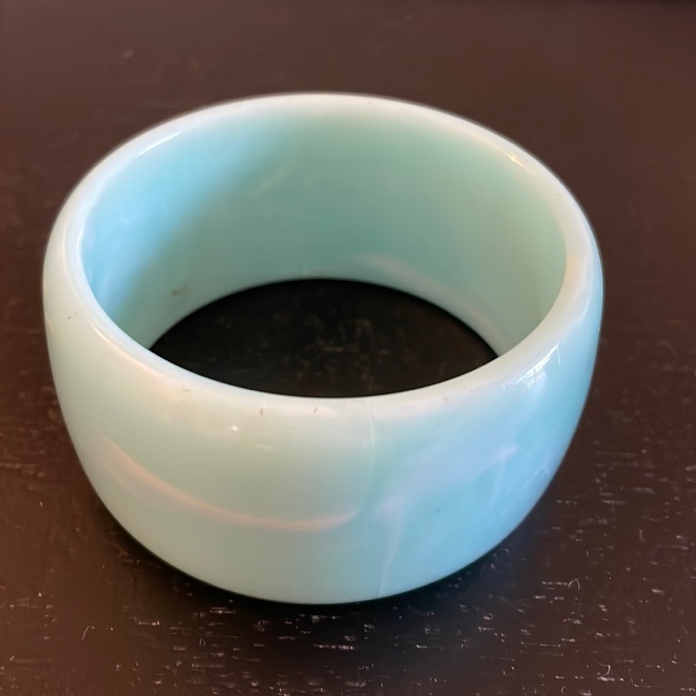 Resin bangle bracelet, turquoise
